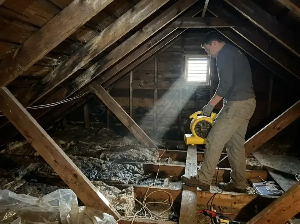 attic-water-damage-drying-proc-007 — frequently asked questions, Emergency Water Extraction & 24/7 Flood Response in Barbert…